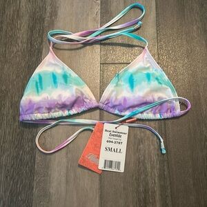 Tie dye bikini top size small, new with tags